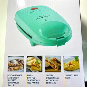 Brand new never opened Nostalgia Mymini Sandwich Maker